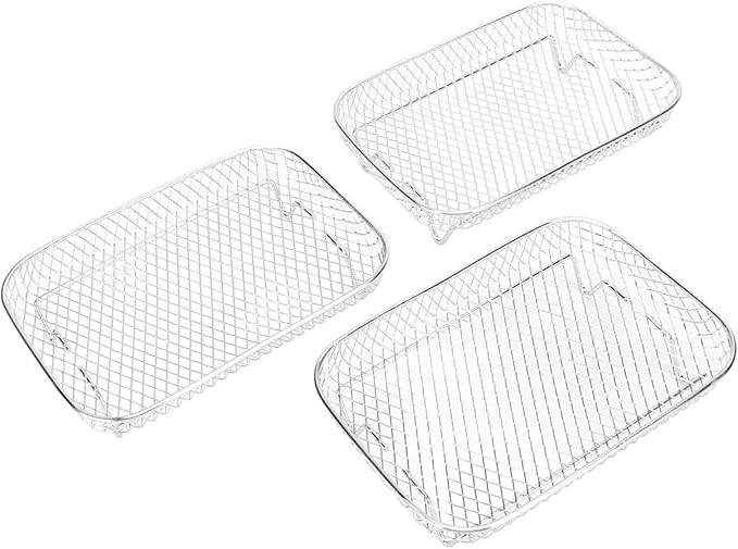 3 Layer Fryer Grilling Rack, Stainless Steel Stackable Cooling Rack for Baking Cooking Grilling