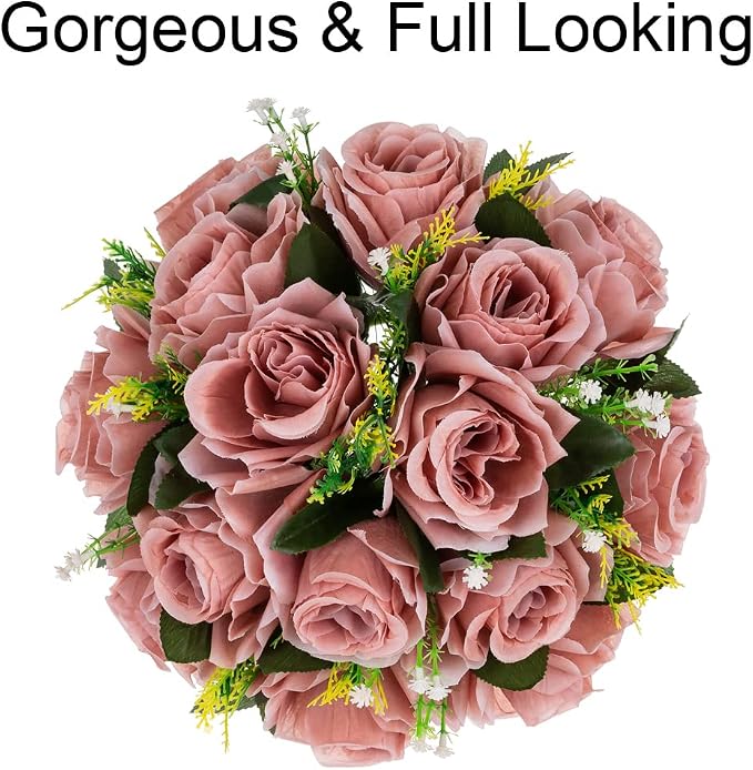 Flower Centerpieces for Wedding Tables: Wedding Table Decorations Dusty Rose Flower Balls Centerpieces for Engagement Cerebration Party Center Pieces 2 Packs