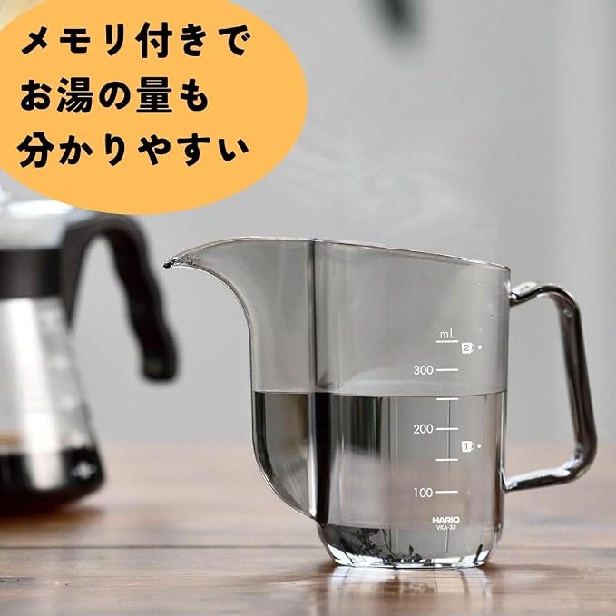 Hario V60 "Air" Drip Kettle, 350ml, Clear Black