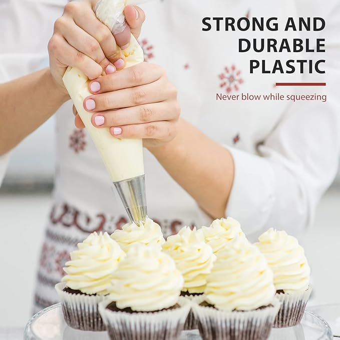 Piping Bags, 100pcs Disposable Small Piping Bags 12 inch, Mini Piping Bags, Pastry Piping Bags for Cream Frosting, Icing Bags for Cake and Dessert Decorations