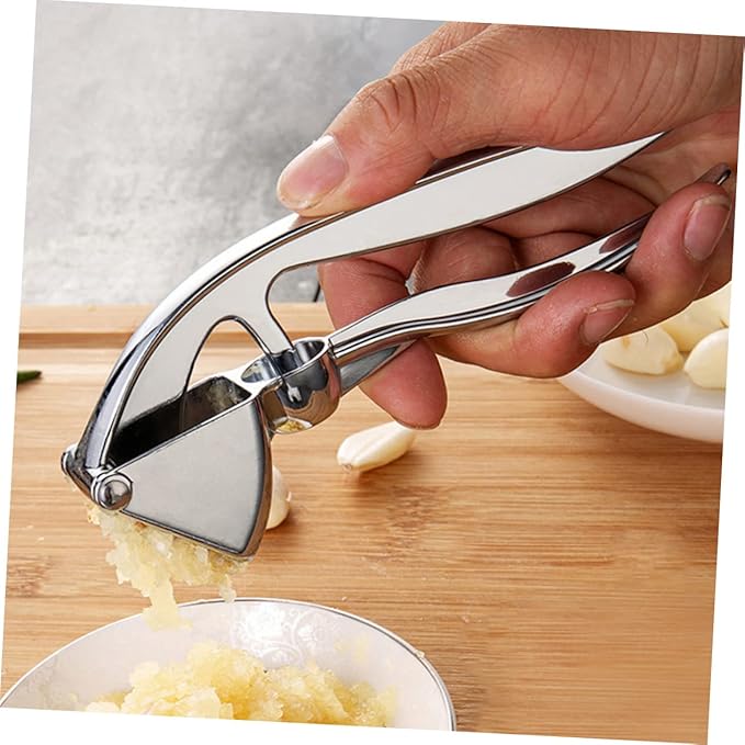 KICHOUSE Stainless Steel Garlic Press Squeezer Mincer Tool Manual Garlic Masher Kitchen Essential