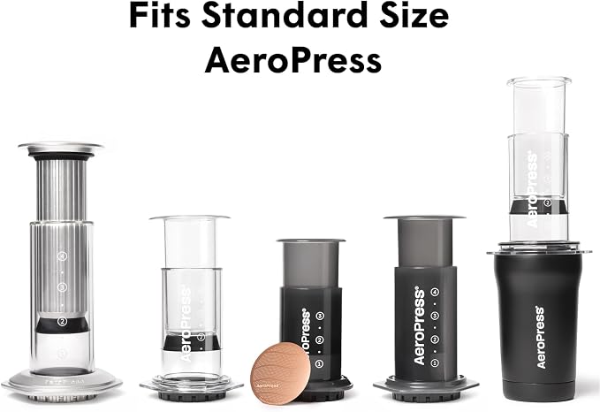 AeroPress Gold Tone Stainless Steel Reusable Filter – Durable Metal Coffee Filter, Sustainable, Eco-Friendly, Travel-Friendly, Fits Standard AeroPress Manual Coffee Makers