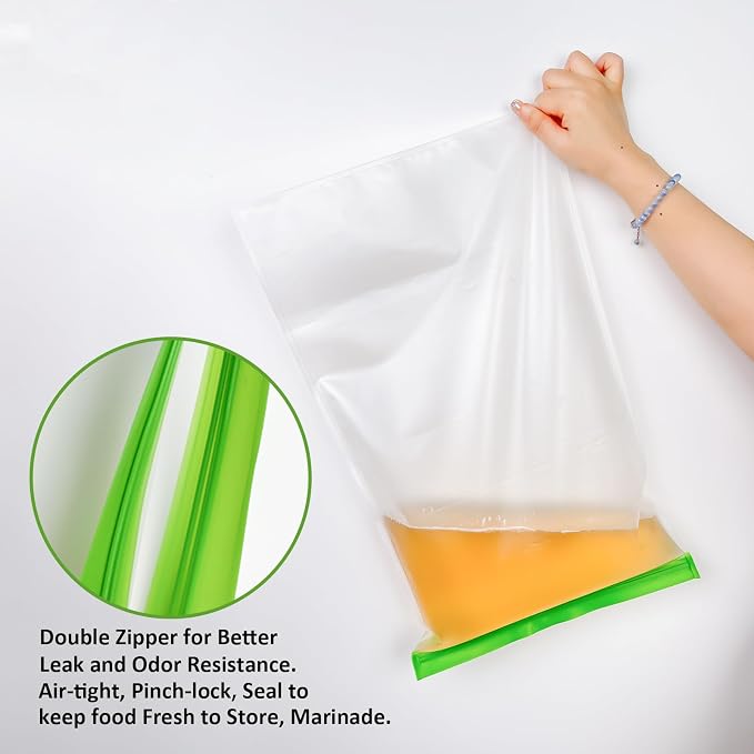 Bear Bags for Food Backpacking- Odor Proof Storage Bags 7.87 Mil Reusable No-Odor Ziplock Barrier Bags Fit Home Organization Camping, Food Storage (5pack)