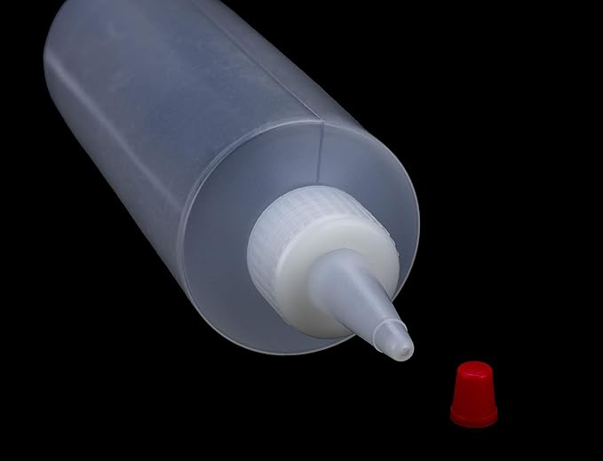 BRIGHTFROM Squeeze Bottles 8 Ounce for Sauces, Olive Oil, Ketchup, Mustard, Syrup - Plastic Dispenser Container for Kitchen/Cooking, BPA Free Condiment Bottle (Pack of 3)