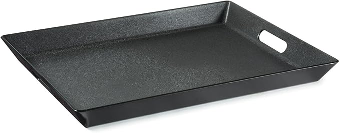 G.E.T. RST-1522-BK Non-Skid Ottoman / Coffee Table Serving Tray, 15" x 20", Black