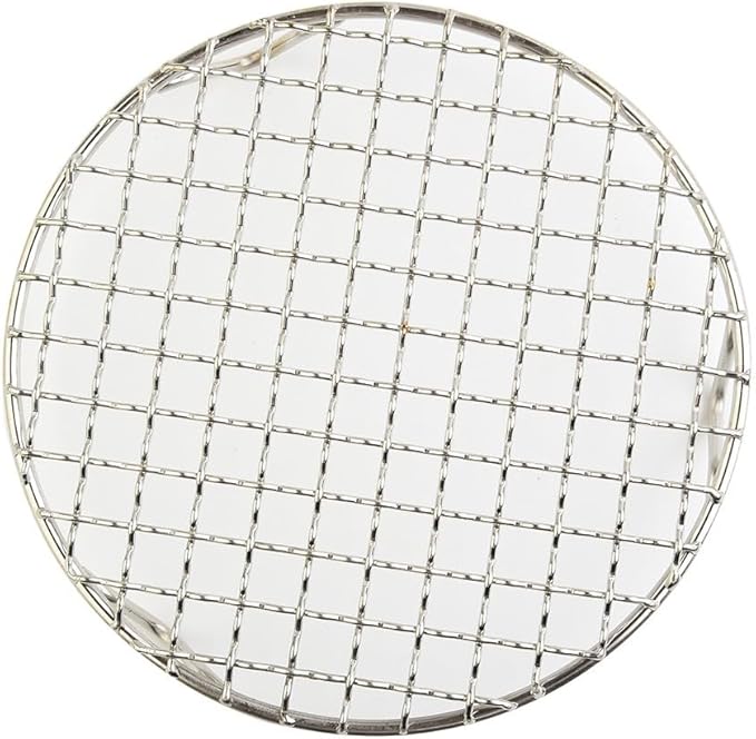 Round Stainless Steel Cooling and Baking Rack, 8mm Thick Wire Oven Grill with Three-Leg Support, Electrolytic Polished for Barbecue, Roasting, Baking, Steaming and Cooling Food(200mm)