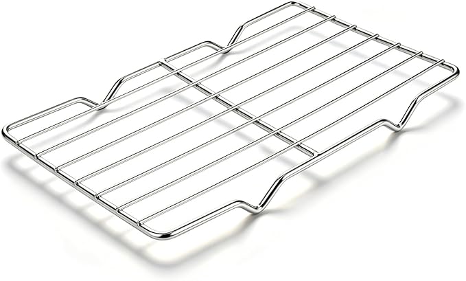 Stainless Steel Roasting Rack, Rectangle Cooking Racks 5.3 x 8.46 Inch Oven Grill Rack Cookie Cooling Rack for Cooking Baking Roasting Grilling