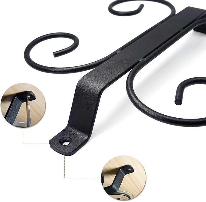 GeLive 9-inch Under Cabinet Wine Glass Holder Stemware Rack Glass Storage Hanger With 4 Hooks Organizer for Kitchen Bar RV (Black)