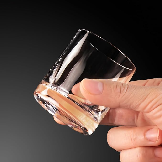 KAMMAK Shot Glasses Set of 2, 100ml/3.3oz Clear Espresso Shot Glass with Heavy Base for Bar Restaurants Home, Small Whiskey Shot Glass for Vodka, Whiskey, Tequila, Spirits & Liquors