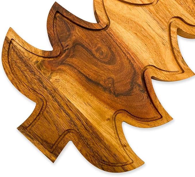 Affinity Decor Christmas Tree Cutting Board for Kitchen, Tree Shaped Wood Cutting Board with Grooves, Charcuterie Wooden Serving Tray for Cheese (Christmas Tree Board with Groove 13"L x 9"W)
