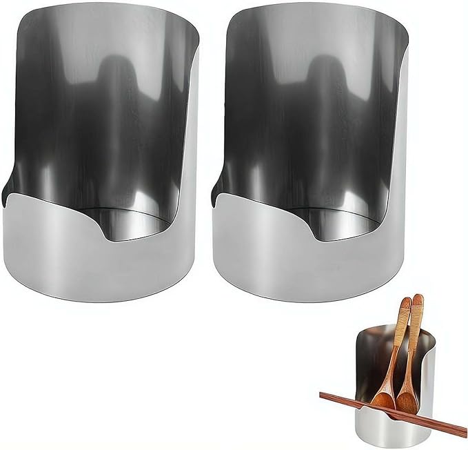 Multi-functional Kitchen Utensil Holder,Stainless Steel Organizer, Vertical Utensil Countertop Holder & Pot Lid Rest Stand for Kitchen RV Campers Homes