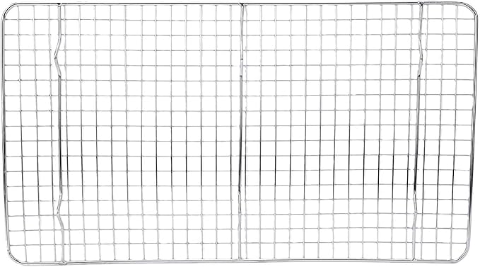 Generic Cooling Rack, Stainless Steel Baking Rack, Food Grade Oven with Grid Mesh Design & Stable Support Feet, Dishwasher Safe, Ideal for Oven Cooking, Roasting & Grilling, (Silver)