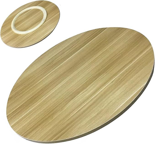 Wooden Lazy Susan Turntable For Round Table - Wooden Rotating Serving Tray, Smooth Surface, Easy To Clean, Round Dining Table Swivel Plate, 360 ° Rotation, Easy To Share All Food (Color : Walnut, Si