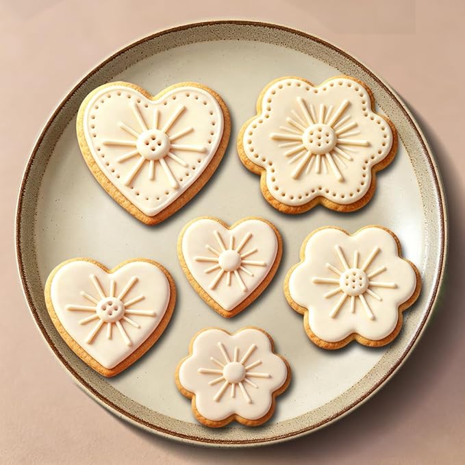Stainless Steel Cookie Cutters Set, 18 Pieces, Star, Flower, Heart, Circle, Square, Hexagram Shapes