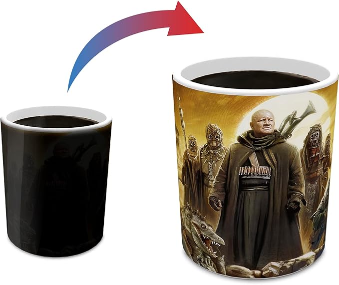 Morphing Mugs Star Wars – The Book of Boba Fett – Tusken Raiders – One 11 oz Color Changing Ceramic Mug – Image Revealed When HOT Liquid Is Added! MMUG1483