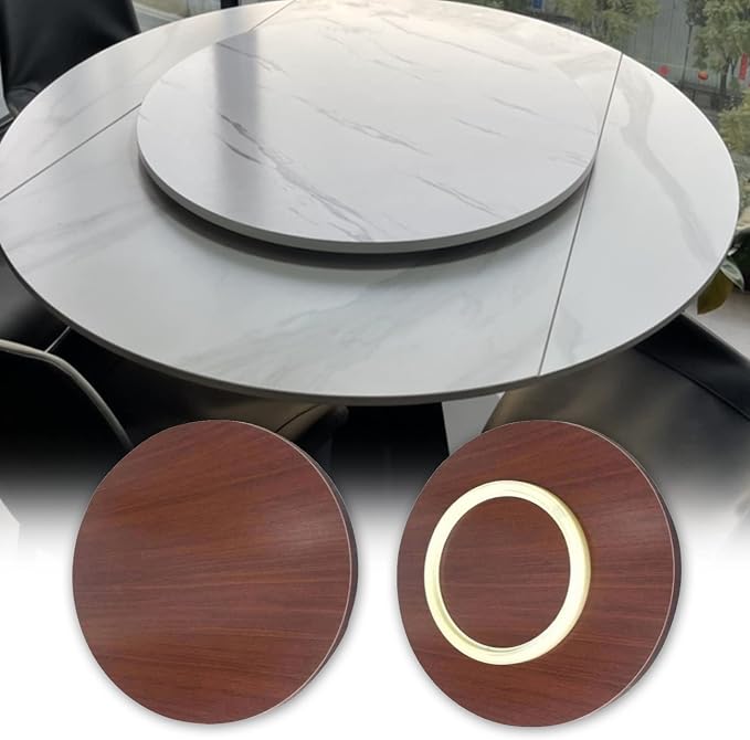 50-100cm Large Turntable Rotating Lazy Susan For Kitchen Dining Table Tabletop, Wooden Round Swivel Tray Smooth Easy To Clean, 360°, For Place Tableware, Partake Of Some Food (Color : Red-brown, Siz
