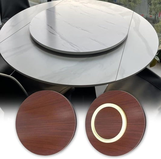 50-100cm Large Turntable Rotating Lazy Susan For Kitchen Dining Table Tabletop, Wooden Round Swivel Tray Smooth Easy To Clean, 360°, For Place Tableware, Partake Of Some Food (Color : Red-brown, Siz