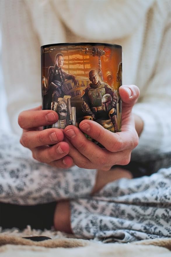 Morphing Mugs Star Wars – The Book of Boba Fett - A New Beginning – One 16 oz Heat Sensitive Clue Mug – Full Image Revealed When HOT Liquid Is Added