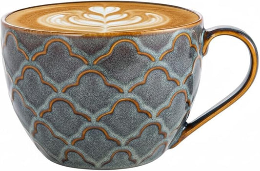 Ceramic Extra Large Coffee Mug with Handles, 24 oz Coffee Cups, Large Soup Mugs for Hot Chocolate, Cappuccino, Ramen, Oatmeal, Soup Mugs with Handles, Dishwasher and Microwave Safe(Purple)