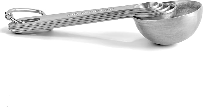 husMait 10-Piece Stainless Steel Measuring Cups and Spoons Set - Heavy Duty Metal Liquid & Dry Measuring Tools with Engraved Imperial & Metric Markings - Stackable, Rust-Resistant, Dishwasher Safe