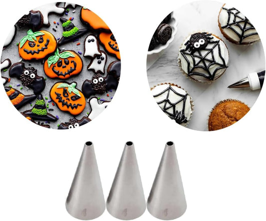Round Piping Tip #4,Small Decorating Tip #4 for Dots,Figure Piping