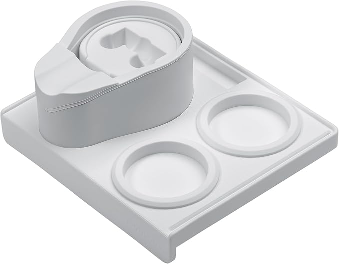 Normcore Tamping Station, 51mm 54mm Compact Tamping Station, Espresso Tamping Mat With Portafilter Stand, Coffee Tamper Mat, Food Grade Non-Slip Silicone, White