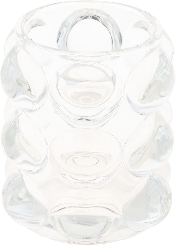 Karma, Lucia Hobnail Votive, Tea Lights Candle Holder, Glass Votive Candle Holders for Table Decorations, Baby Shower, Birthday Party, Weddings and Home Decor, Clear