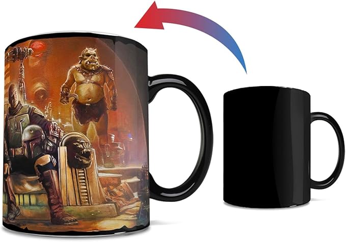 Morphing Mugs Star Wars – The Book of Boba Fett - A New Beginning – One 16 oz Heat Sensitive Clue Mug – Full Image Revealed When HOT Liquid Is Added