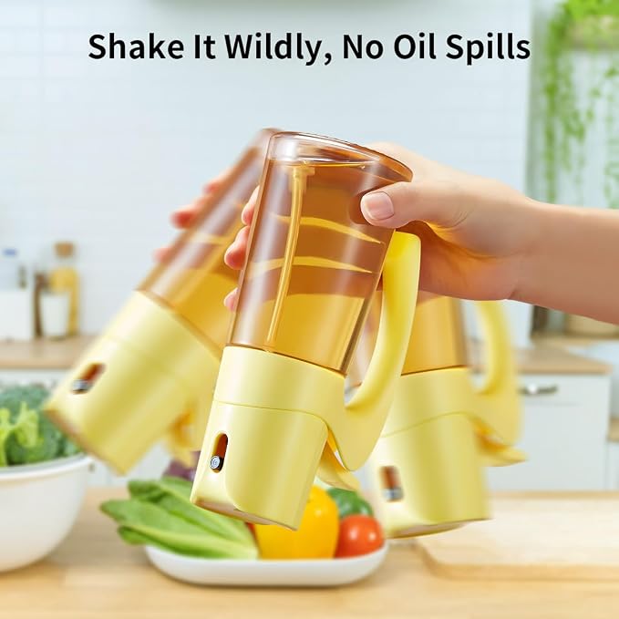Oil Dispenser and Oil Sprayer for Cooking,10oz/300ml Olive Oil Sprayer for Kitchen,20oz/580ml Oil Dispenser with Auto Flip Cap,Glass Oil and Vinegar Dispenser Spray and Pour for Air Fryer,Salad,BBQ