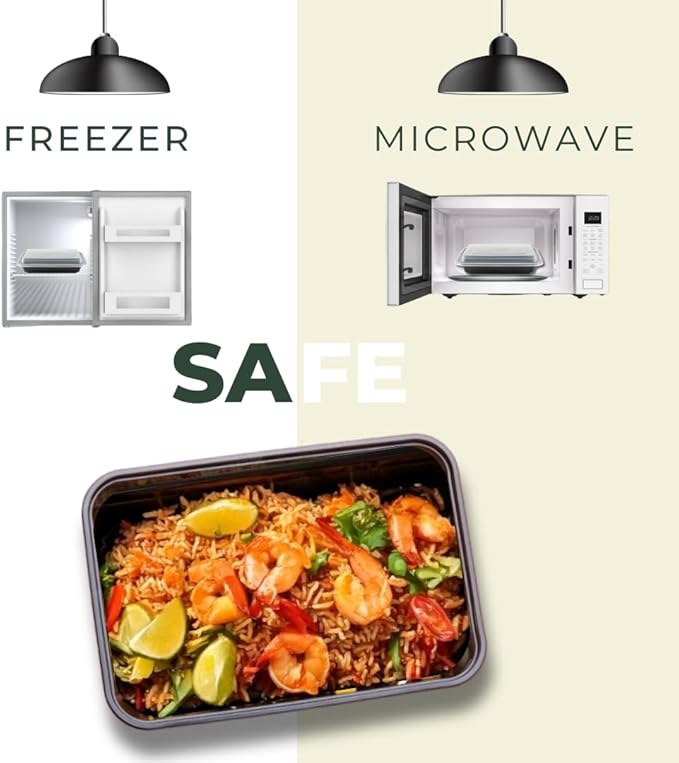 ICE N COLD Reusable To-Go Food Meal Prep Storage Containers with Leak Proof Snap Lids 32oz | 950ml | 150-Pack