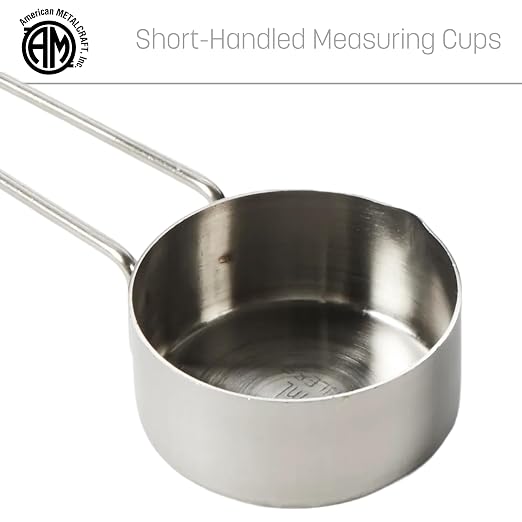 American METALCRAFT, Inc. 1/4 Stainless Steel Measuring Cup, 1/4-Cup, Silver,MCW14