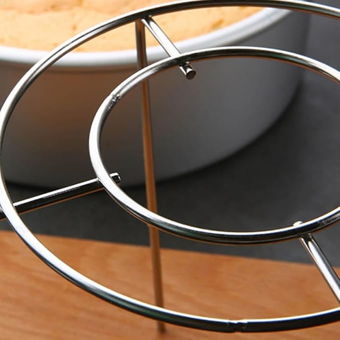 Abaodam Stainless Steel Cake Cooling Rack and Steaming Basket, round 17.8cm Diameter, Wire Baking Rack for Oven and Kitchen Use