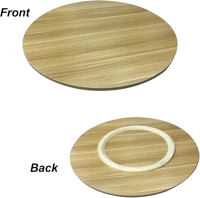 Large Round Turntable Wooden Lazy Susan For Dining Table, 6 Colors, 360° Smooth Rotating Serving Plate, Share All Food, Tabletop Swivel Tray For Family Dinner/Hotel/Restaurant (Color : Walnut, Size