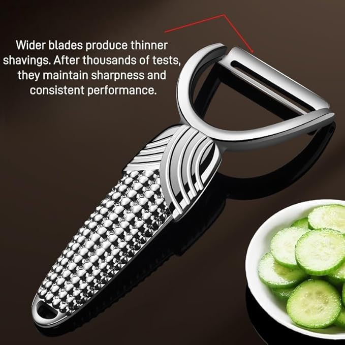 Swivel Vegetable Peeler is Sharp, Comfortable to Hold, and Makes Prepping Fruits and Veggies Quick and Effortless