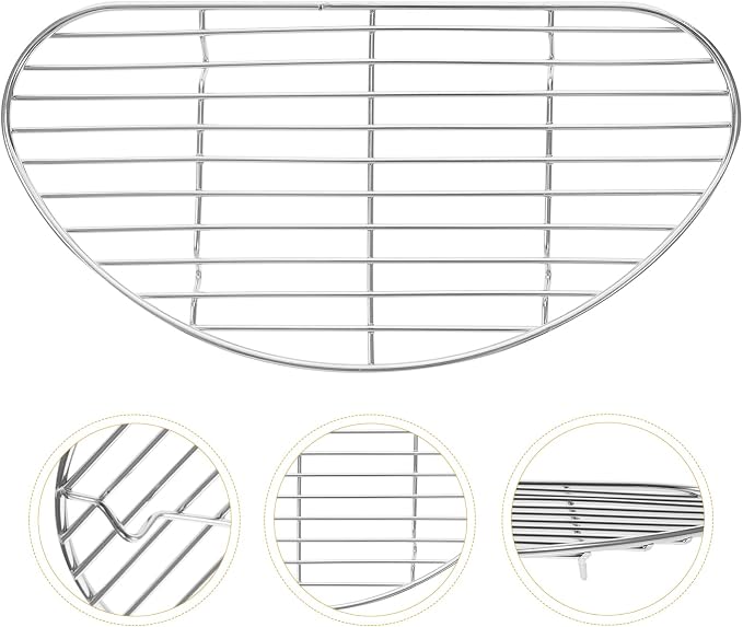 BESTonZON Stainless Steel Baking Rack for Oven Cooking Baking Shows Fryer Round Rack Cooling Rack Oil Drying Rack Bbq Grill Rack Oven Rack Wire Rack Barbecue Kitchenware