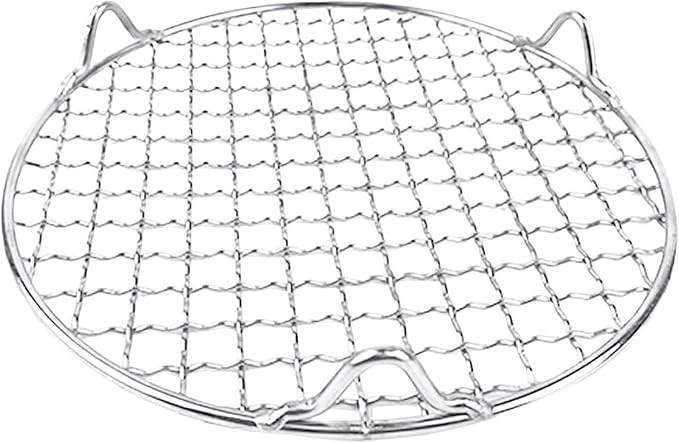 Generic Round BBQ Grill Rack, 304 Stainless Steel Heavy Duty Cooling Rack, Wire Rack with Non-Slip Feet, for Baking Cooking Grilling, Fits Air Fryer Pressure Cooker Oven Stockpot (30.5cm/12.01in)