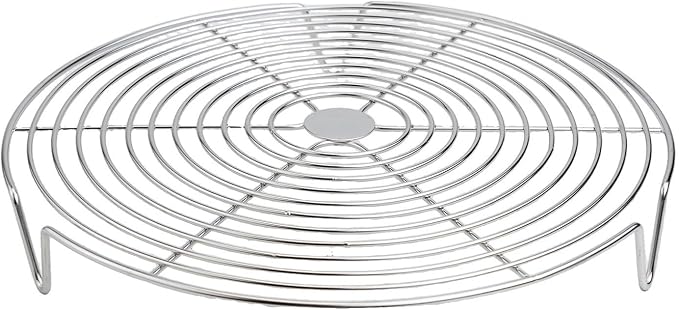 Round Cooking Rack, Stainless Steel Steamer Rack Baking Cooling Steaming Grilling Rack, Pot Tripod, Wire Steamer Pot Holder for Pots Pans Woks Dumplings Eggs Grilling(28cm)