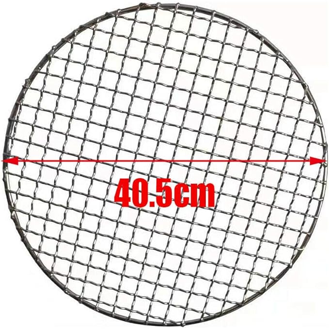 Thickened Round Barbecue Net, Multi-Purpose Stainless Steel Cross Wire Round Steaming Cooling Barbecue Racks/Grills/Pan Grate/Carbon Baking Net