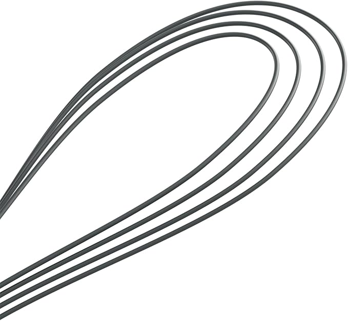 Zyliss Flat Whisk, Sustainable Wheatstraw/Nylon, Cooking Whisk forr Cooking and Serving with Heat Resistant Silicone Head, Beluga Grey, 11.9" x 2.8", Dishwasher Safe, 5 Year Guarantee