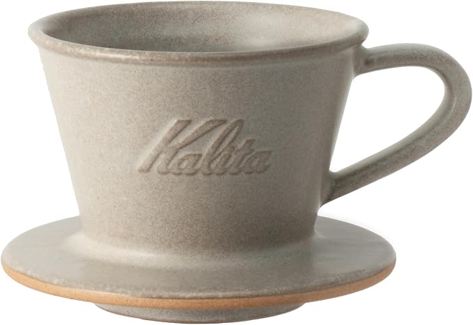 Carita Kalita Coffee Dripper Mino Ware High Heat Retention Pottery for 1 to 2 People, DACHI & KalitaMI 155, Sand Beige, #01101, Wave Series, Made in Japan, Drip Equipment, For One Person