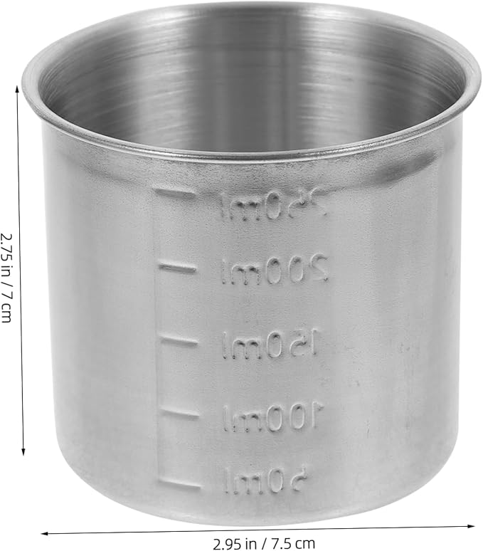 Healifty 2pcs Multipurpose Measuring Cup with Graduations Sturdy Kitchen Container for Dry Wet Ingredients Space Saving Design for Baking and Cooking for Home Use