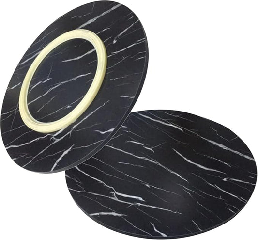 Large Wooden Turntable 360° Rotating Lazy Susan Round 50cm-100cm, Sturdy And Smooth Running, Round Rotating Serving Plate/Swivel Tray, For Passing Things Around The Dinner Table (Color : Black, Size