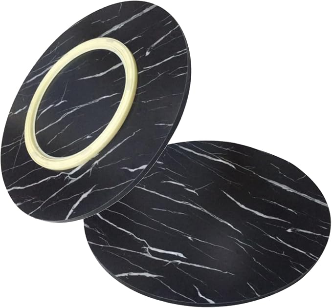 Large Wooden Turntable 360° Rotating Lazy Susan Round 50cm-100cm, Sturdy And Smooth Running, Round Rotating Serving Plate/Swivel Tray, For Passing Things Around The Dinner Table (Color : Black, Size