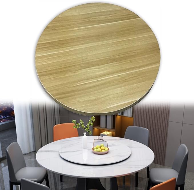 50-100cm Round Rotating Serving Plate, Wooden Swivel Turntable - 360° Rotating Tray For Home Kitchen Hotel Large Dining Table Lazy Susan, Easily Share All Dishes (Color : Walnut, Size : Ø70cm/28inch