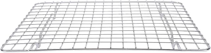 VINGVO Stainless Steel Cooling Rack, Wire Cookies Baking Drying Rack, Oven Baking with Support Feet, Ideal for Cookies, Cakes, Breads, Pizzas, Roasting Meats & Vegetables (25x19.5x1.5cm /