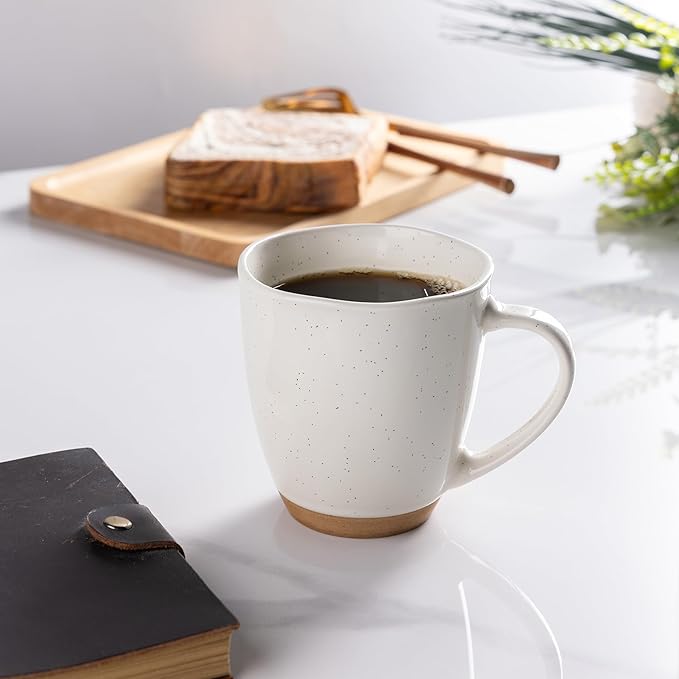AmorArc 12oz Coffee Mugs, Ceramic Coffee Mugs set of 4 for Man, Woman, Dad, Mom, Modern Coffee Mugs with handle for Latte/Cappuccino/Milk/Cocoa. Dishwasher&Microwave Safe,Multi-Color