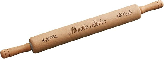 Personalization Universe Personalized Beechwood Rolling Pin
