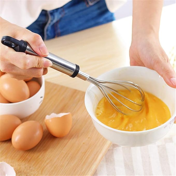 Whisks, Kitchen Steel Wire Balloon Whisk Milk Bubbler Blender
