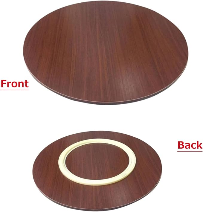 Wooden Turntable Large Dining Table Lazy Susan Turntable Round Ø 50cm-100cm - Kitchen Rotating Serving Plate, With Bearings, Stable, No Tilt, 360° Rotating Tray For Serving Food (Color : Red-brown,