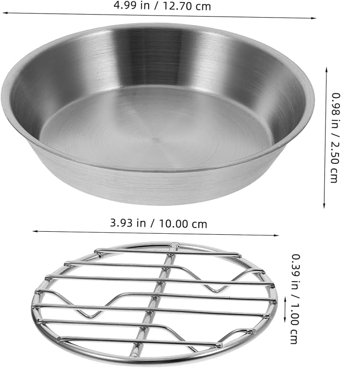 1set Stainless Steel Baking Pan with Cooling Rack Draining Grill for Cookies and Cakes Easy to Clean Baking Tray for Home Use and Cookware